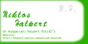 miklos halpert business card